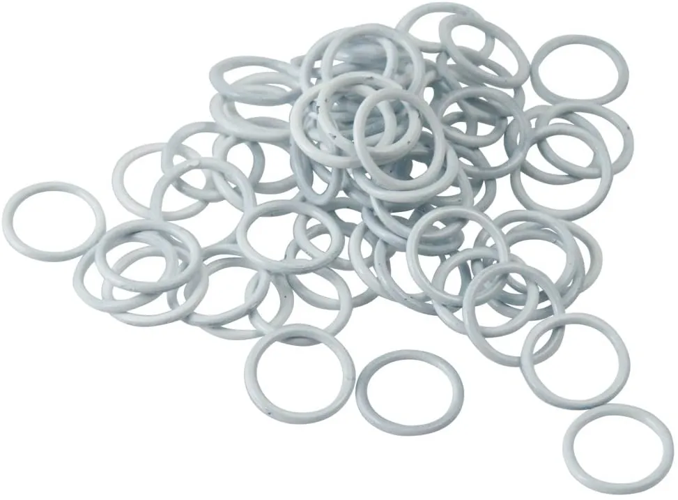 3/8" White Metal Roman Shade Rings (1,000/bag)