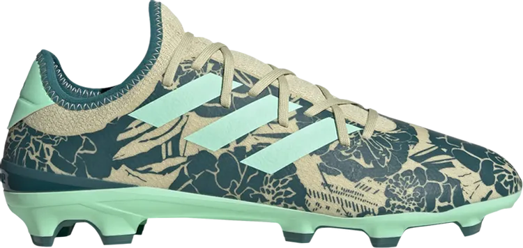 Adidas Kris Andrew x Gamemode Knit FG 'Floral' Cleats, Green