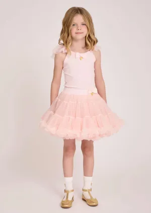 Angel's Face Girls Ballet Pink Sleeveless Flossy Top