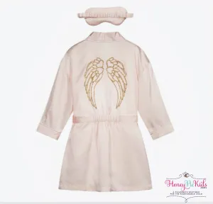 Angel's Face Girls Pink Charlotte Robe and Eye Mask