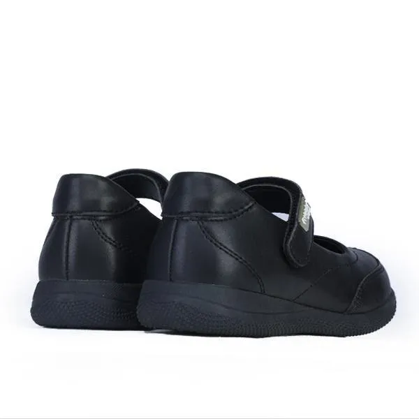 BLACK VELCRO GIRLS SCHOOL SHOE