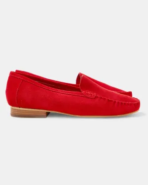 Cigar Suede Loafer - Red