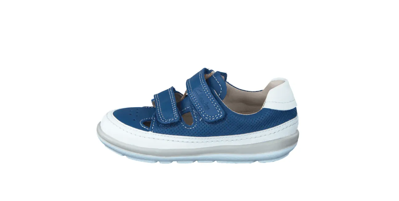 Clarks Softly Navy Fst Younger Boys Shoes