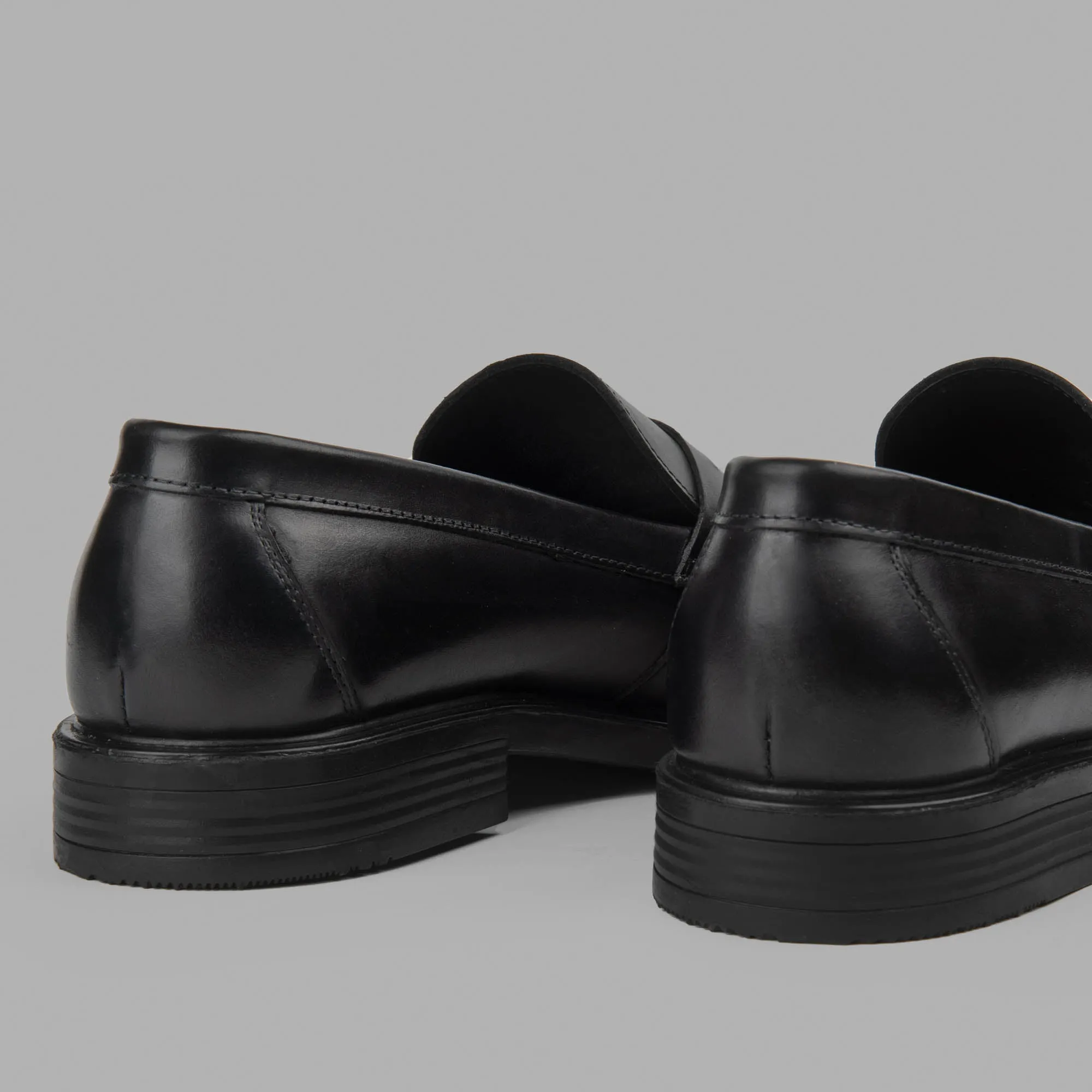 College Loafer Shoes - Black