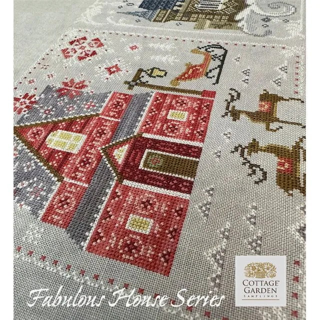 Cottage Garden Samplings | Fabulous House Series ~ Santa's House Pattern 1