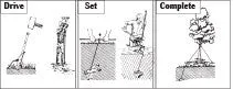 Duckbill Earth Anchors - 68 Series - 1100# holding power