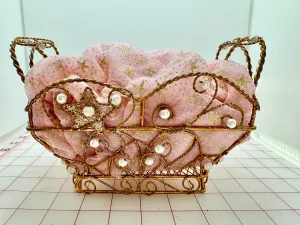 Fancy Basket - Gold with Pearl Design Only 2 Available Close-Out