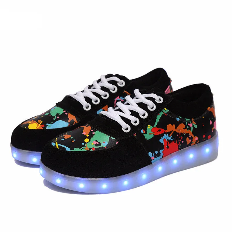 Fashionable Glow In The Dark USB Light Shoes