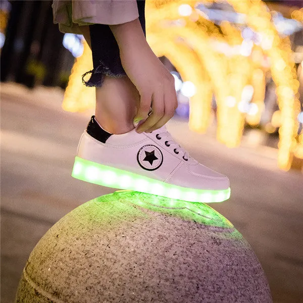 Fashionable Glow In The Dark USB Light Shoes