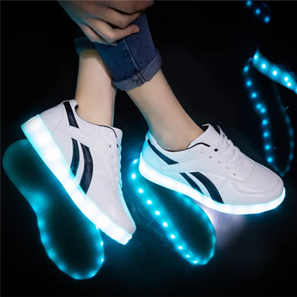 Fashionable Glow In The Dark USB Light Shoes