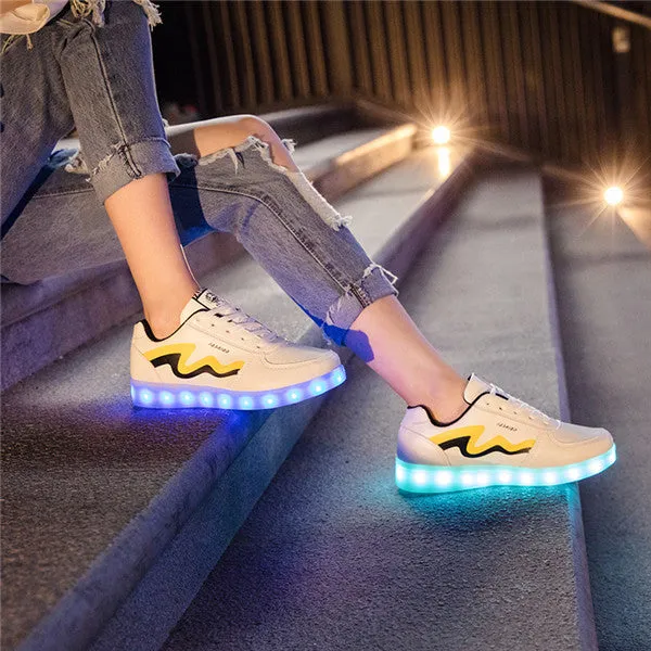 Fashionable Glow In The Dark USB Light Shoes