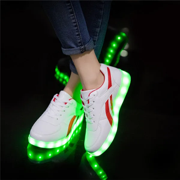 Fashionable Glow In The Dark USB Light Shoes