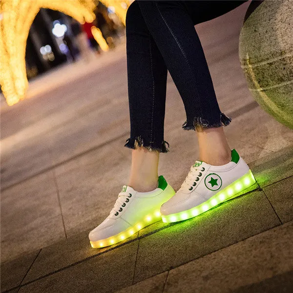 Fashionable Glow In The Dark USB Light Shoes