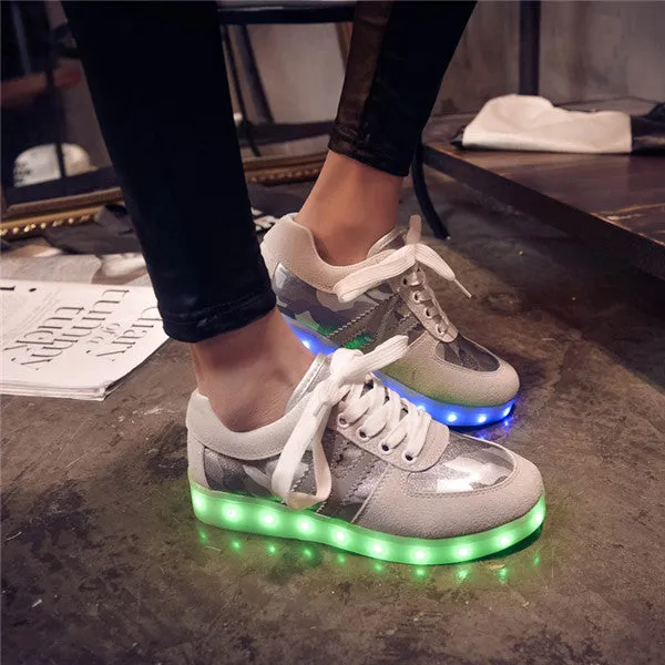 Fashionable Glow In The Dark USB Light Shoes