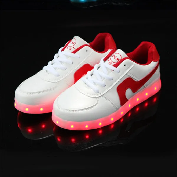 Fashionable Glow In The Dark USB Light Shoes