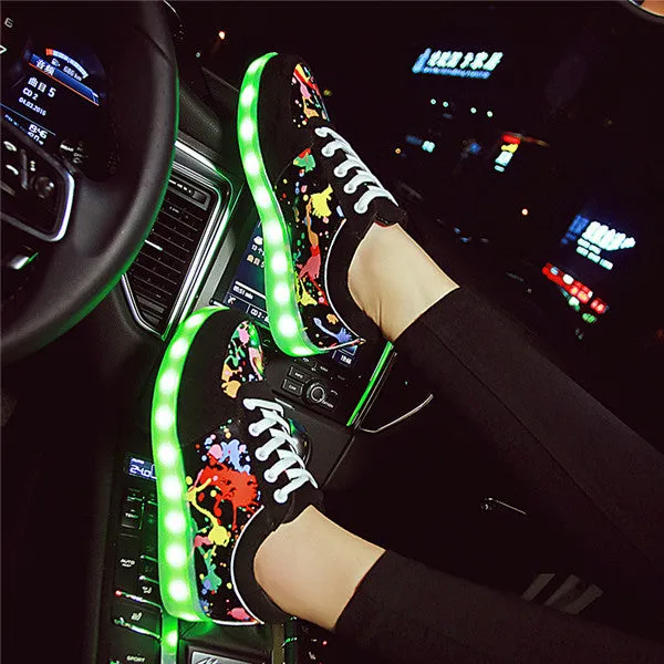 Fashionable Glow In The Dark USB Light Shoes