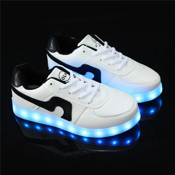 Fashionable Glow In The Dark USB Light Shoes