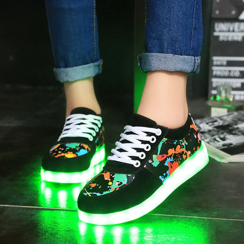 Fashionable Glow In The Dark USB Light Shoes