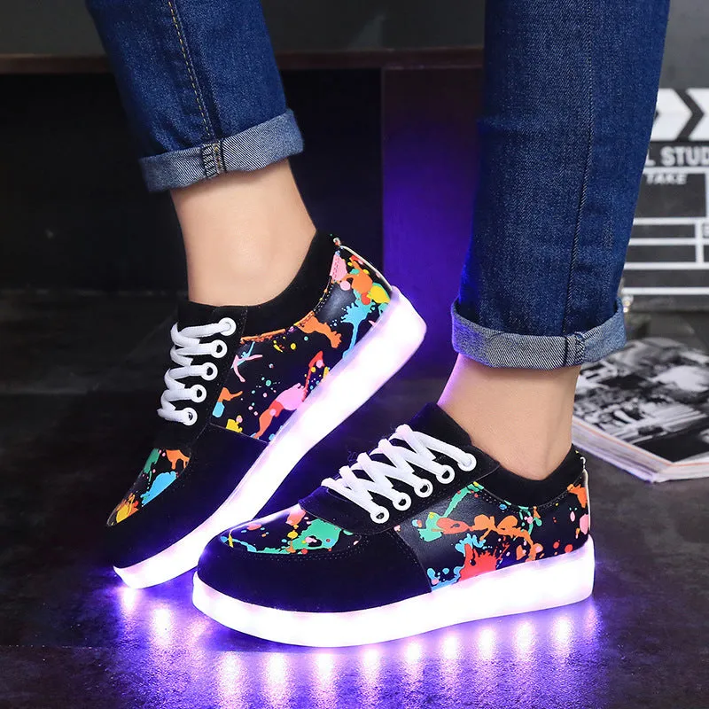 Fashionable Glow In The Dark USB Light Shoes