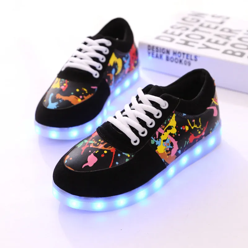 Fashionable Glow In The Dark USB Light Shoes