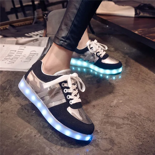 Fashionable Glow In The Dark USB Light Shoes