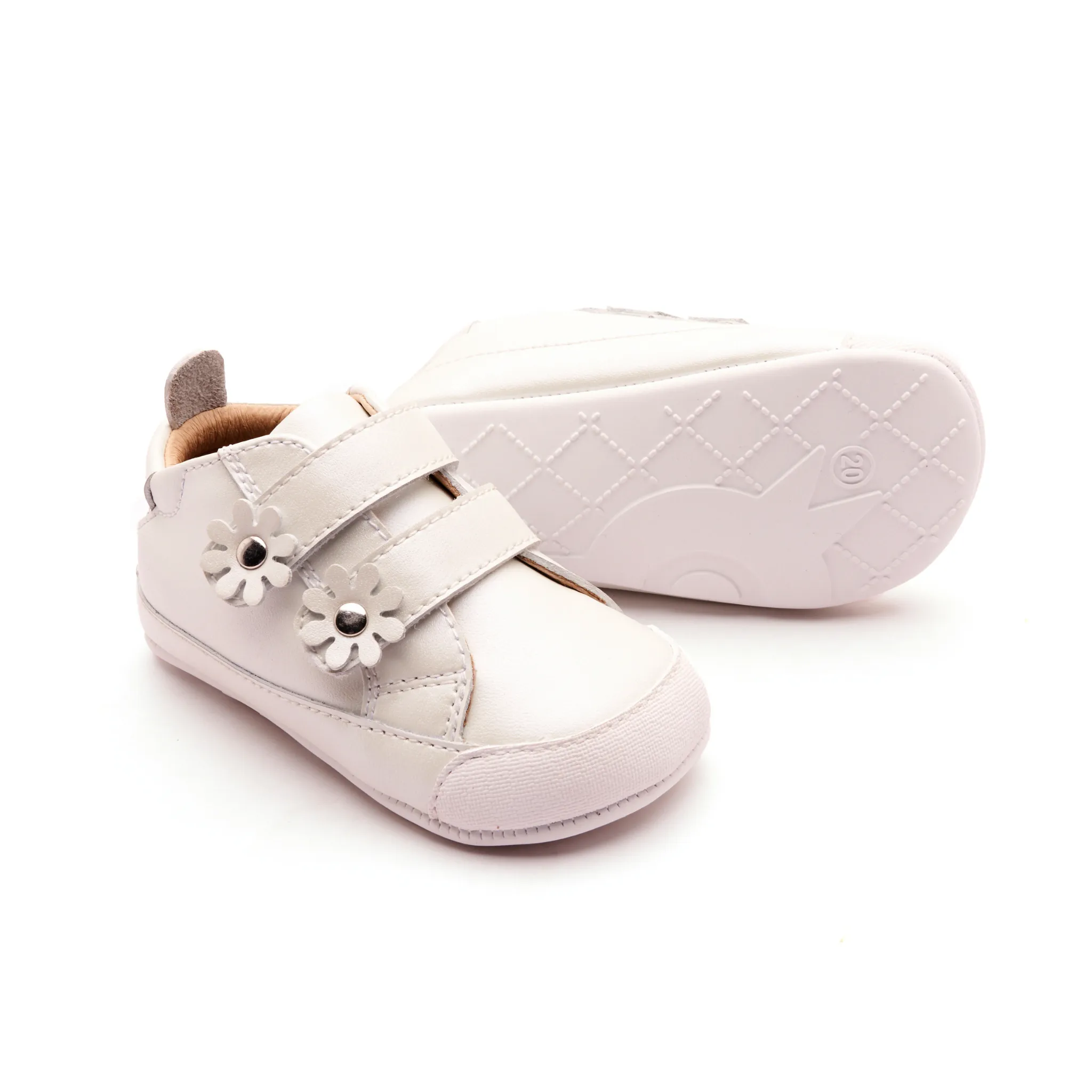 Flower Baby Shoes - Nacardo Blanco