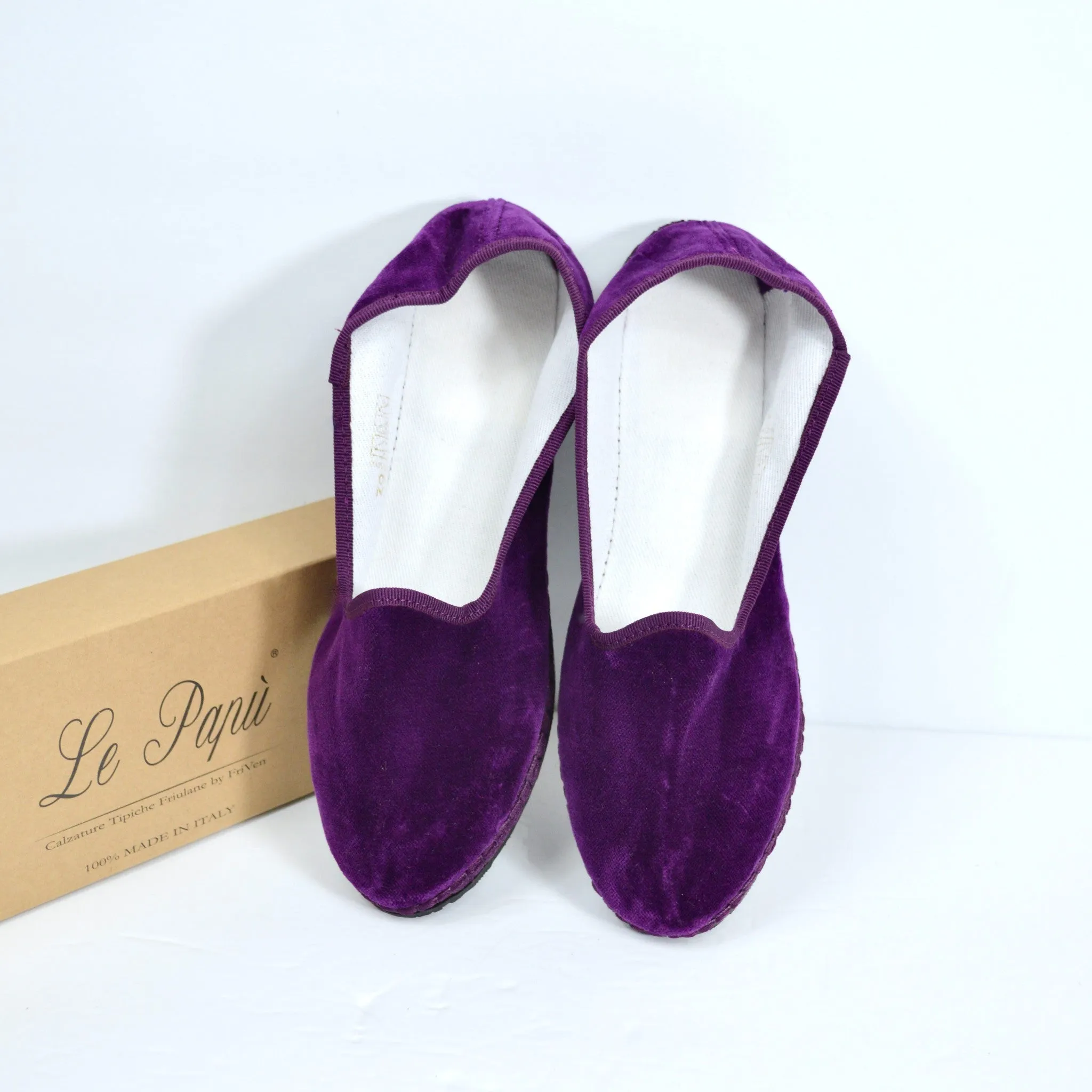 Friulane Velvet Slipper Shoes, Unisex, Made in Italy