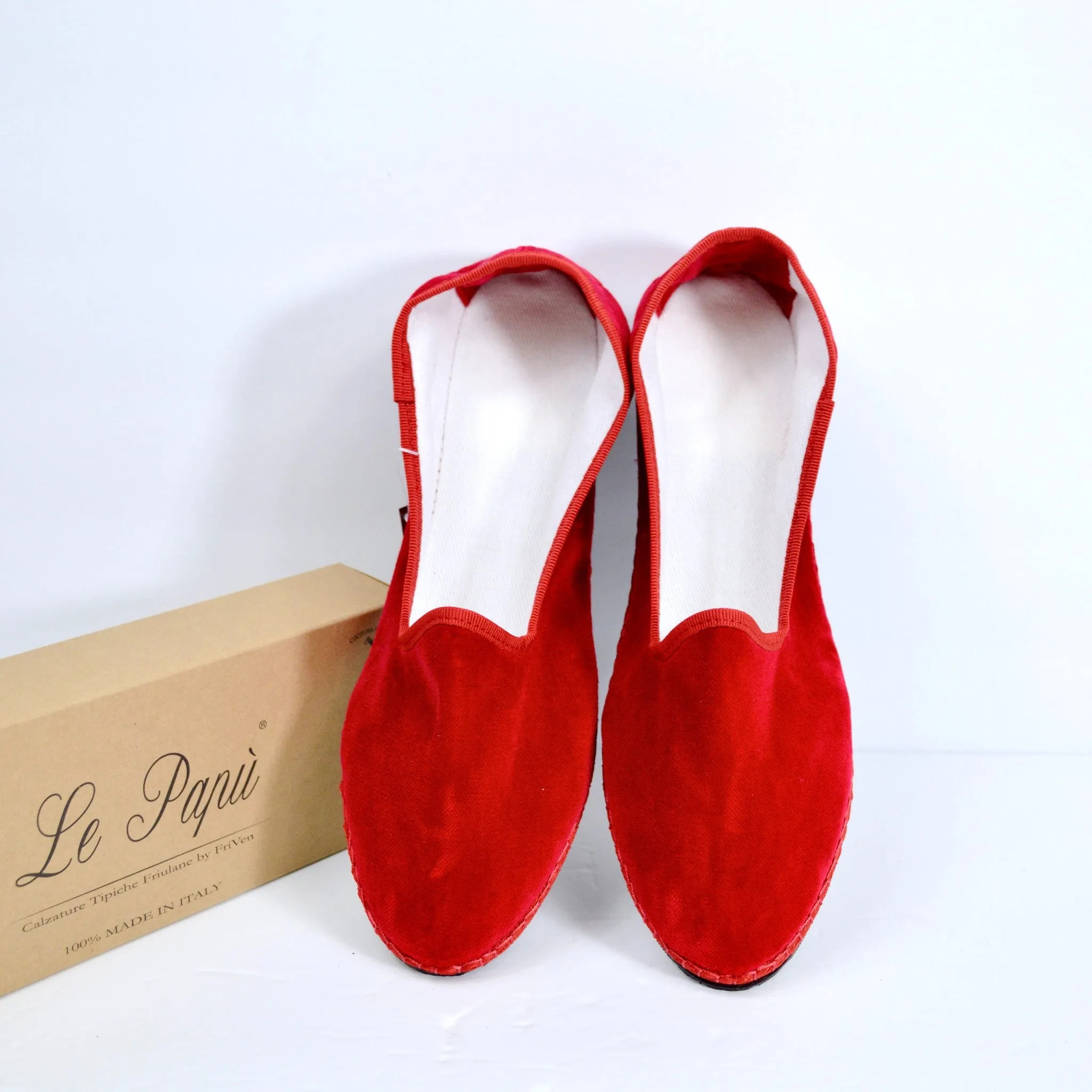 Friulane Velvet Slipper Shoes, Unisex, Made in Italy