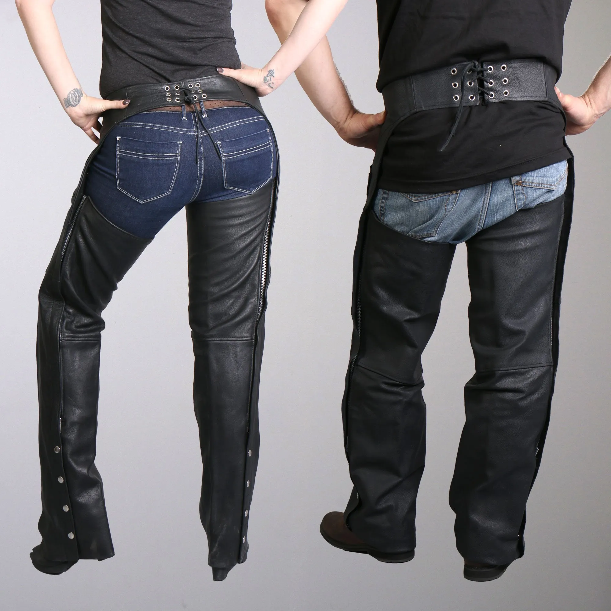 Fully Lined Unisex Leather Chaps, CHM1001-HL