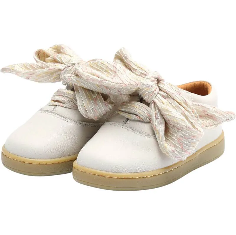 Girls Meilly Cream Leather Shoes