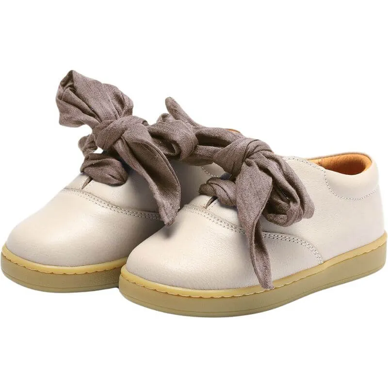 Girls Meilly Ivory Leather Shoes