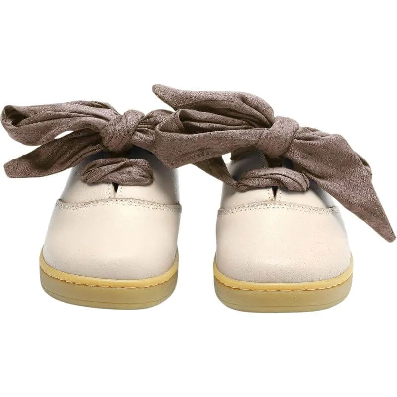 Girls Meilly Ivory Leather Shoes