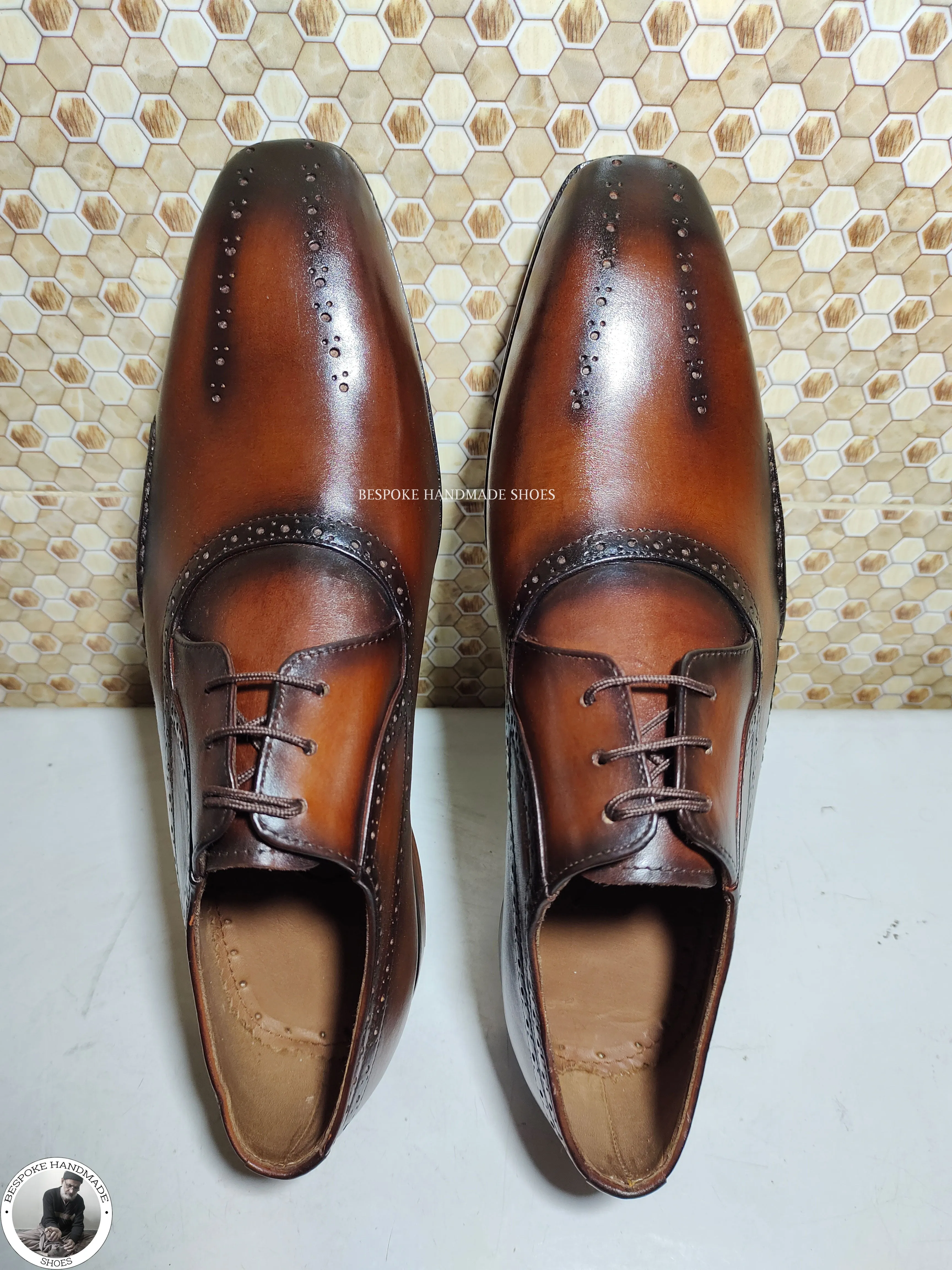 Handmade Genuine Leather Two shoes with matching belt