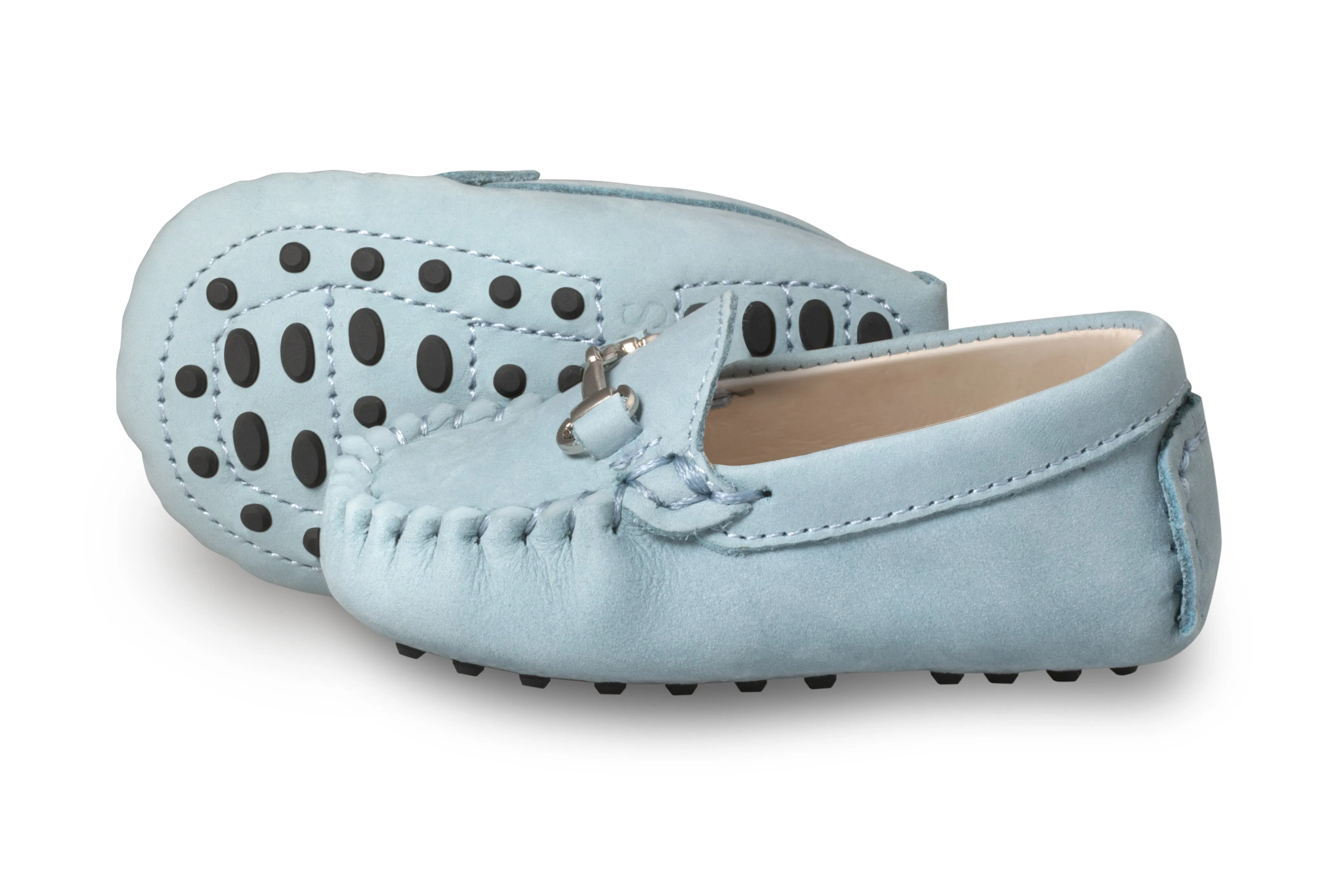 Lucca Sky Blue Baby Loafers