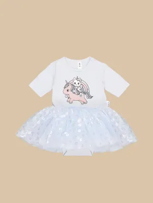 Magical friends ballet onesie dress for baby girl.