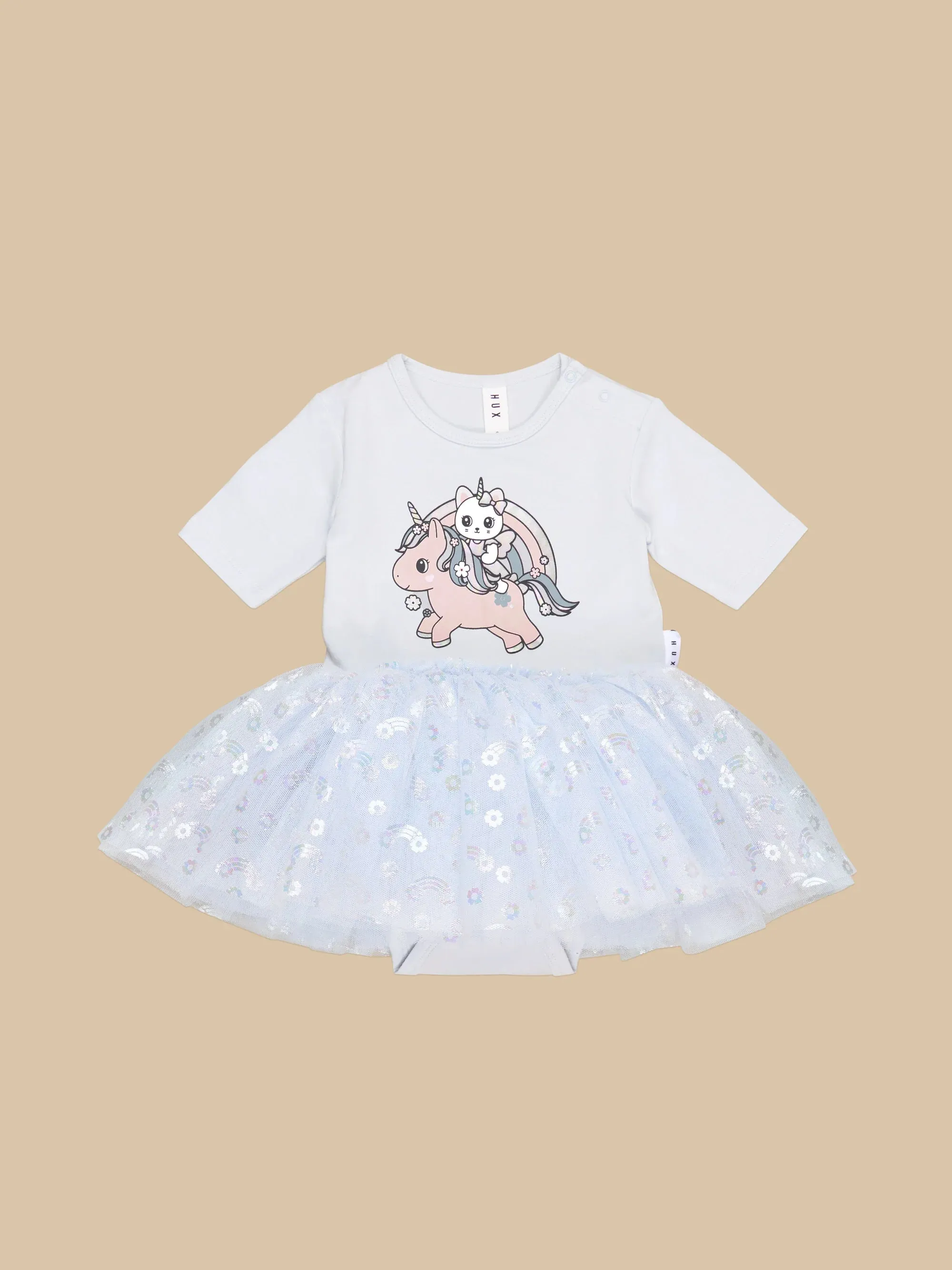 Magical friends ballet onesie dress for baby girl.