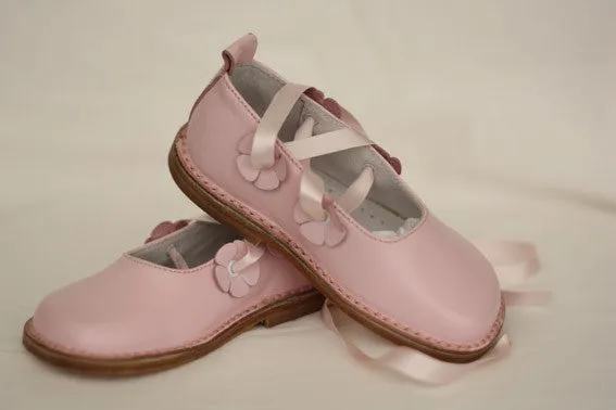 Morello Shoes - Toddler Pink Leather Ballet Shoes