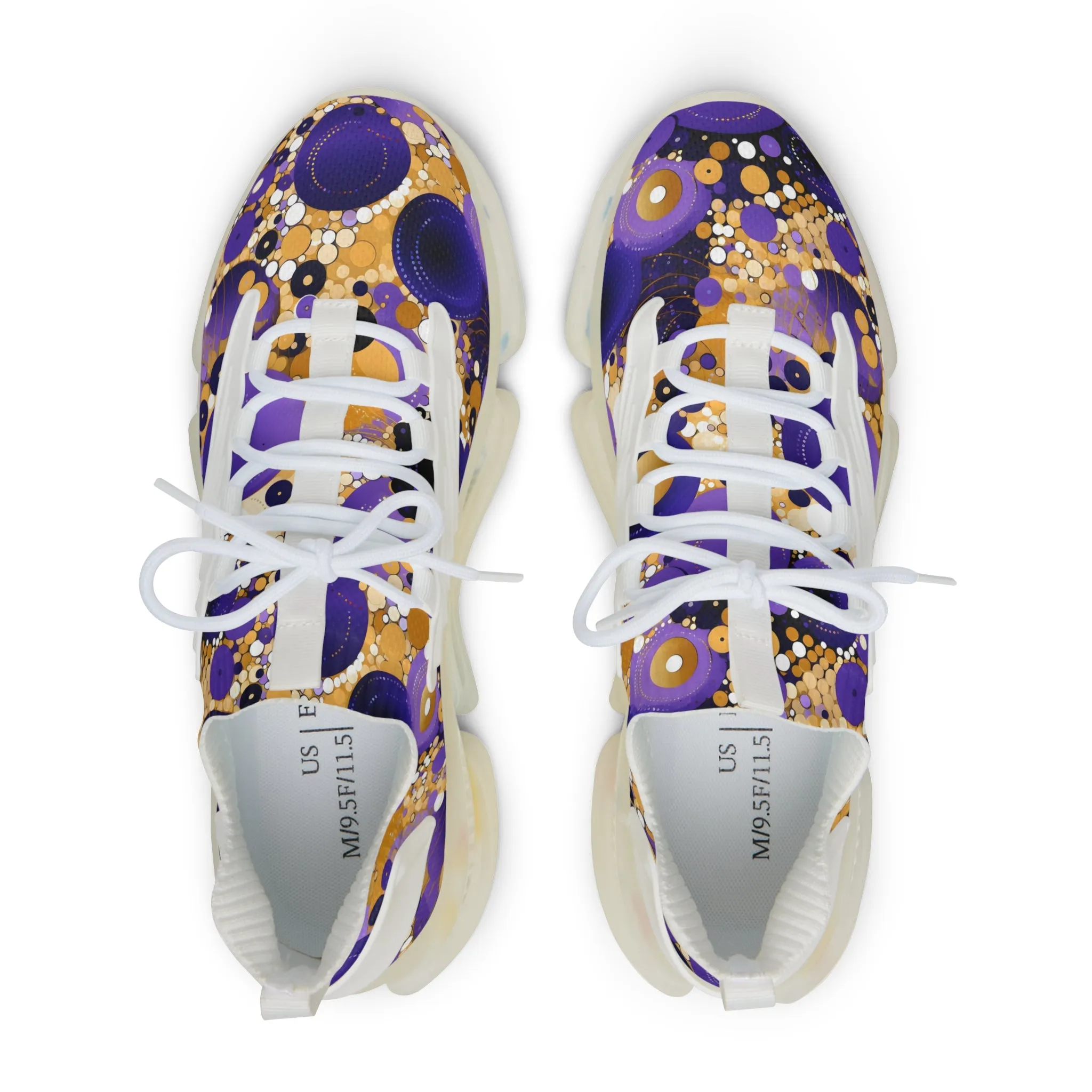 Purple n Gold Men's Mesh Sneakers