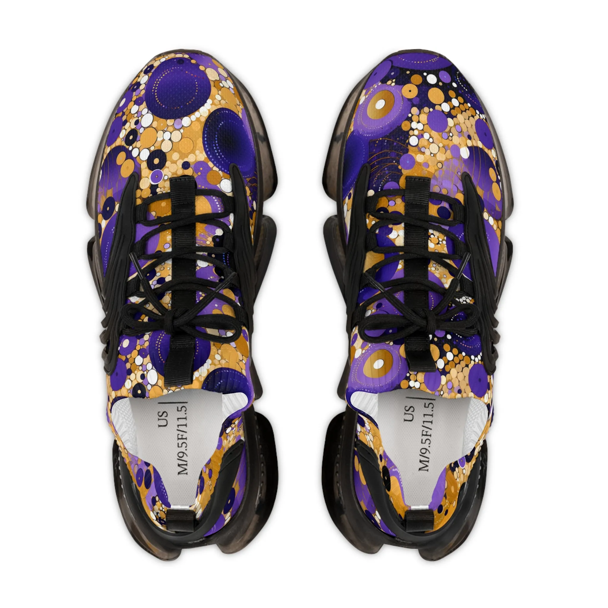 Purple n Gold Men's Mesh Sneakers