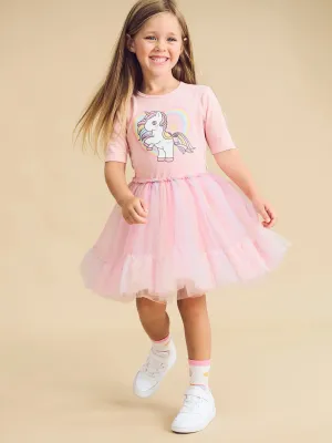 Rainbow unicorn ballet dress