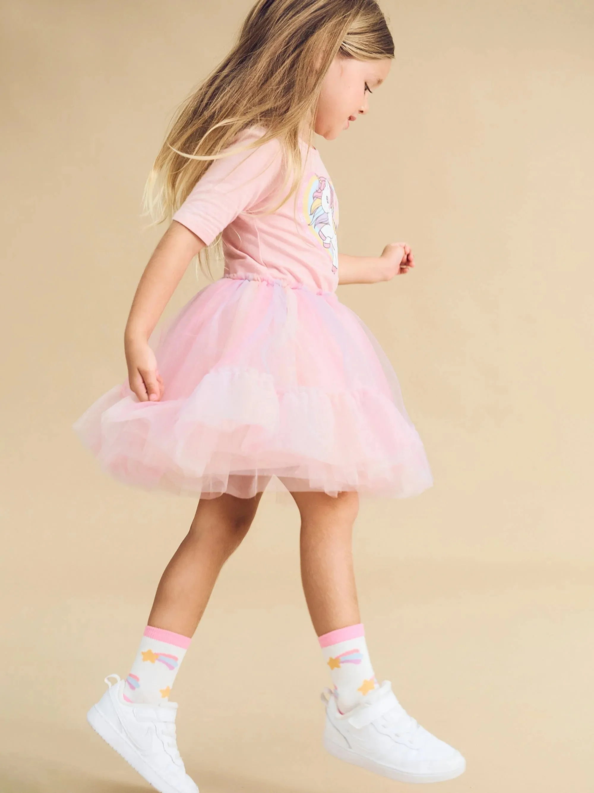 Rainbow unicorn ballet dress