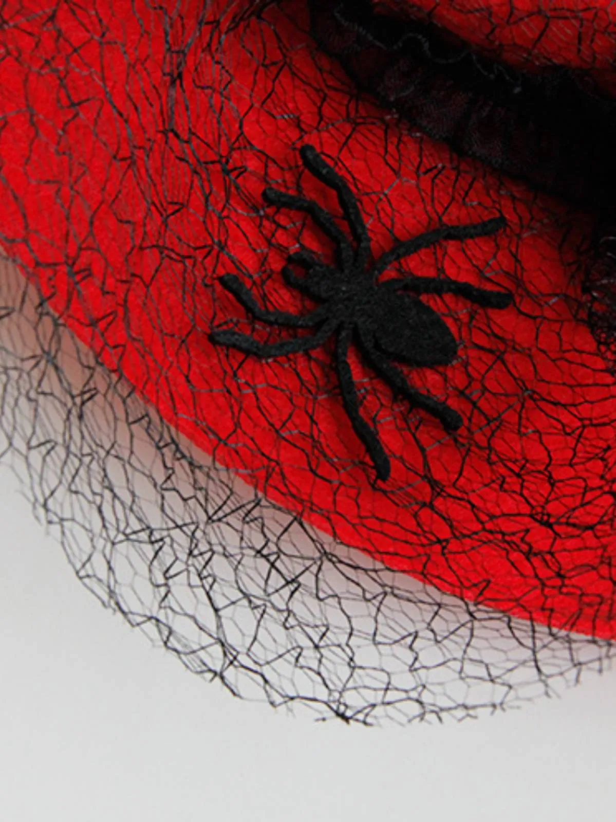 Red Latest Halloween Lace Spider Hat