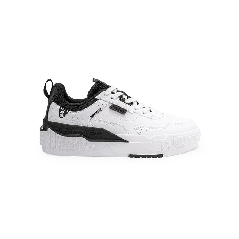 RedTape Solid Casual Sneaker Shoes For Women | Elegant White and Black Design with Comfort-Enhancing Features