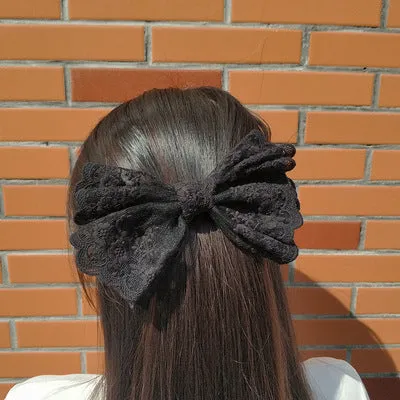 Retro Bow Tie Lace Hair Clip