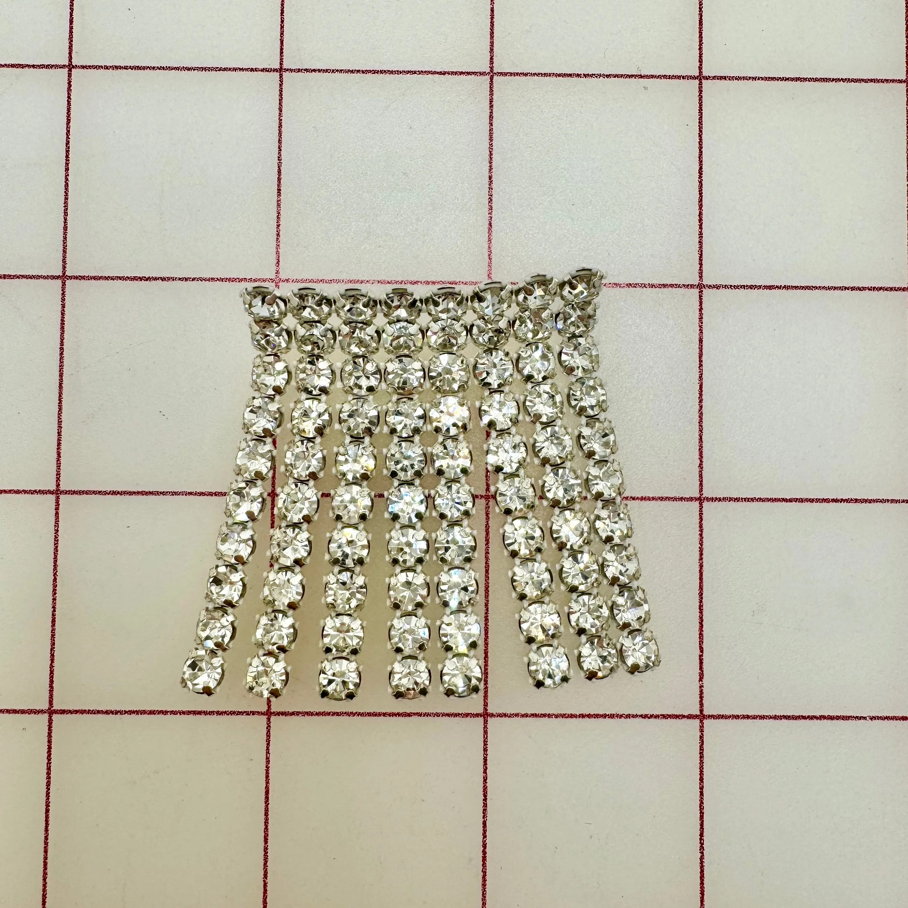 Rhinestone Trim - 2-Inch Czech 8-Row Rhinestone Banding Crystal Trim