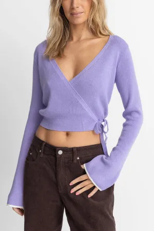 Rhythm Ballet Wrap Top - LAVENDER