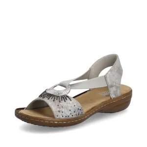 Rieker Sandals 60880 Ladies Shoes Metallic