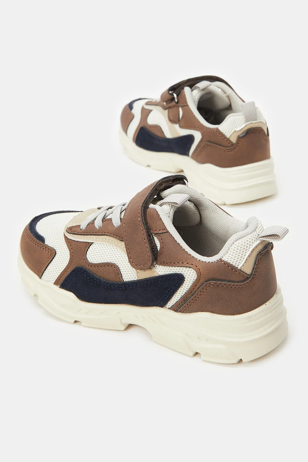 Senior Boys Brown Chunky Sneakers