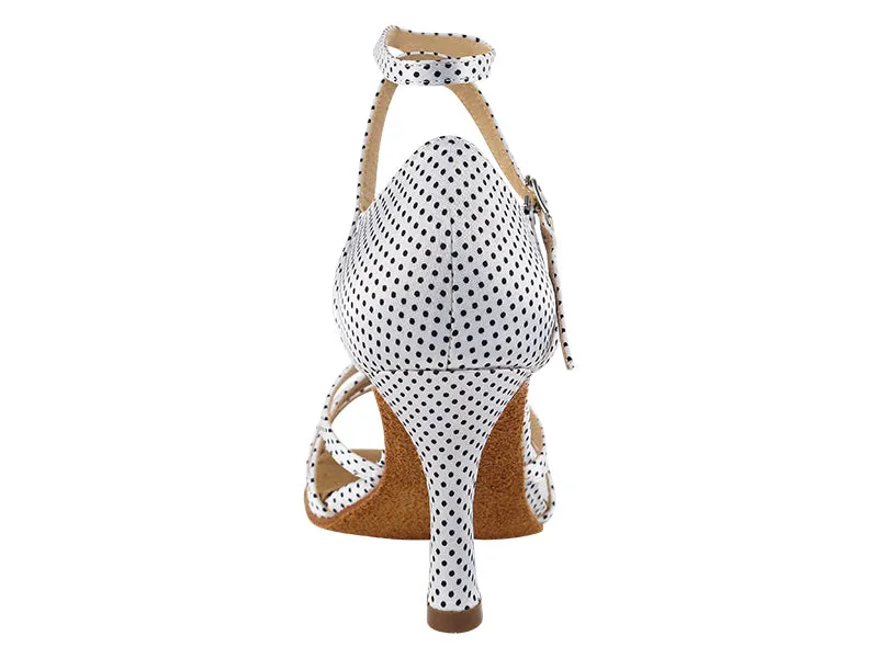 Sera Series White w/ Black Dots Dance Sandal