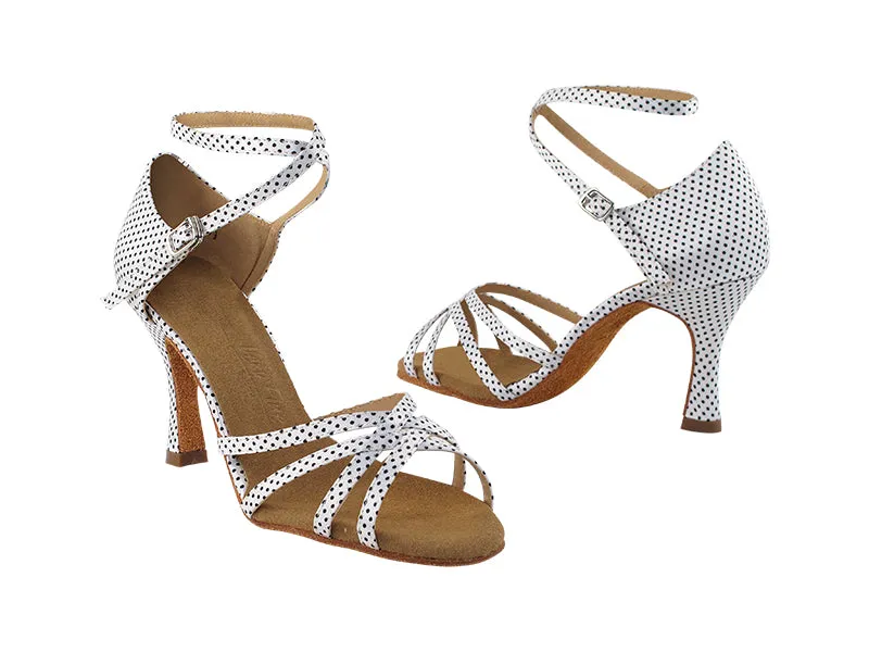 Sera Series White w/ Black Dots Dance Sandal